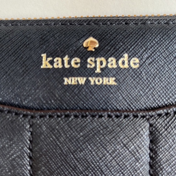 NWOT Kate Spade Black Leather Zip around Wallet, as pictured - Picture 3 of 9